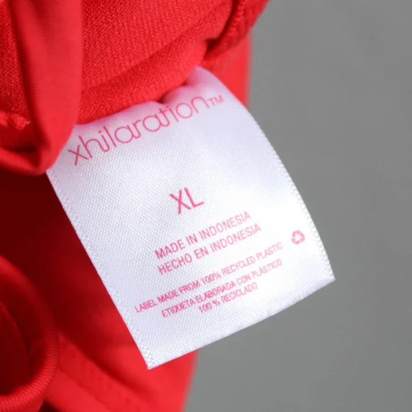 Xhilaration Square Neck Rainbow Red Colorful One Piece Swimsuit Size XL - Picture 3 of 6